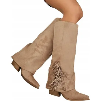 Dámské kozačky Royalfashion dámské kozačky nad koleno na sloupkovém podpatku, velikost 37