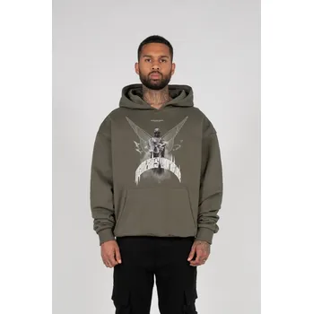 Pánská mikina MJG HIGHER THAN HEAVEN V.1 Ultra Heavy Hoody - olive XXL