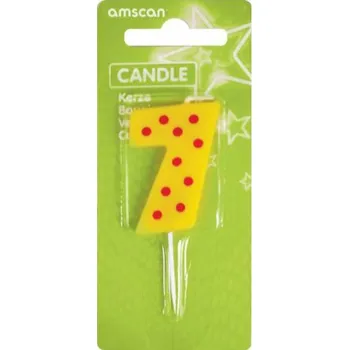 Narozeninová svíčka barevná 7,6cm číslo 7 - Amscan | Cukrářské potřeby