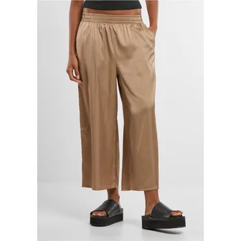 Dámské kalhoty Ladies Satin Wide Leg Culotte - softtaupe 5XL