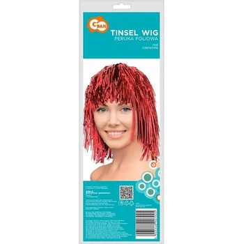 Karnevalový kostým GoDan paruka polodlouhé vlasy černá s ofinou