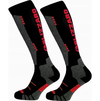 Pánské ponožky Ponožky BLIZZARD WOOL SPORT JUNIOR SKI Black/red 30-32