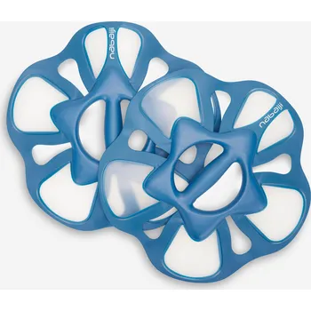 Vodní sport DECATHLON Činky do vody na aquagym Pullpush Flower 2 ks velikost L MODRÁ|TYRKYSOVÁ