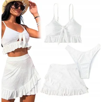 Dámské plavky Dvoudílné plavky s pareem, bikini s tvarujícím vysokým pasem, dámské L