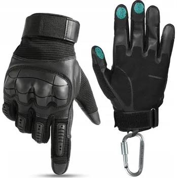 Rukavice Taktické rukavice vojenské PRO DOTYKOVÉ OBRAZOVKY Bojové Černé Velikost S