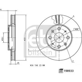 Brzdový kotouč Brzdový kotouč FEBI BILSTEIN 198933