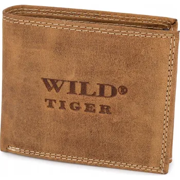 Peněženka Wild Tiger peněženka z pravé kůže hnědá - muž