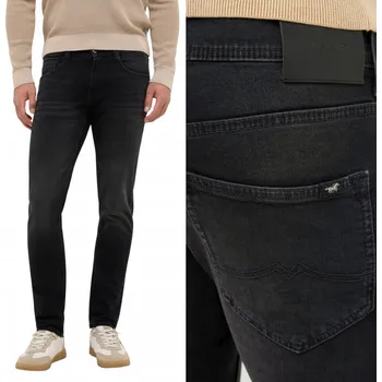 Pánské džíny Mustang Oregon Pánské džíny Slim Fit Denim Černé W36 L30