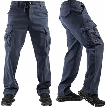 Pánské kalhoty KAPSÁČE PÁNSKÉ TMAVĚ MODRÉ JEDNODUCHÉ NOHAVICE HERRY vel.34