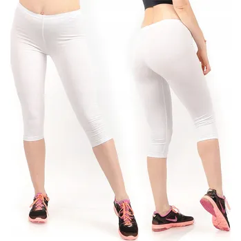 Dámské legíny Dámské legíny 3/4 Legíny rybářské LAEMI 458 Bílé 4XL