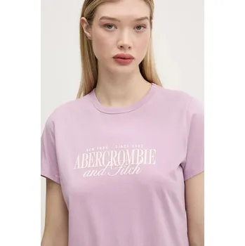 Pánské tričko Bavlněné tričko Abercrombie & Fitch fialová barva, KI185-5058 KI185.5058.665 04X, vel. M