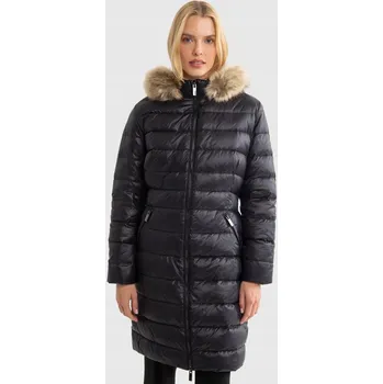 Dámský kabát BIG STAR Dámský prošívaný péřový kabát černý Rosabel 906 L