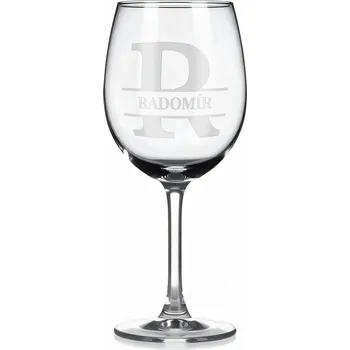 Sklenice Vínová sklenka s gravírovaným jménem – Radomír