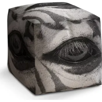 Taburet Sablio Taburet Cube Oko zebry: 40x40x40 cm