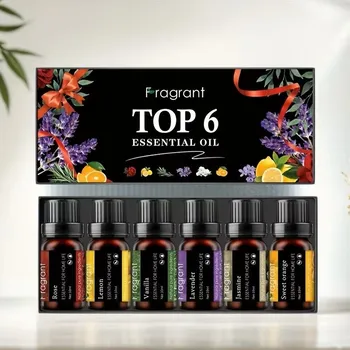 Dárková sada TOP 6 esenciálních olejů (10 ml)růže, jasmín, citroen,broskev, pomeranč, levandule