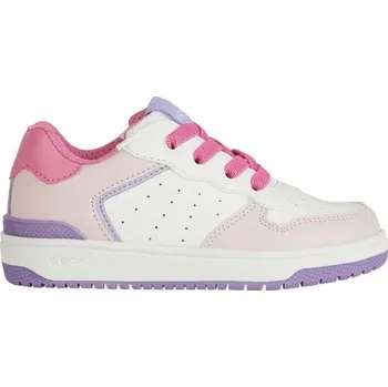 Dívčí tenisky Dívčí volnočasová obuv Geox J WASHIBA 39 Bílá, Růžová, Fialová