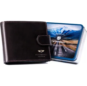 Peněženka Peterson pánská peněženka z přírodní kůže hnědá - muž