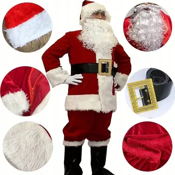 Karnevalový kostým Kostým Mikuláše Hvězdora Velurový kostým Sada Premium Profesionální XXXL