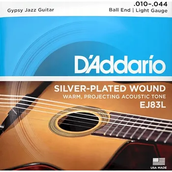 Příslušenství pro strunný nástroj Kytarové struny D'addario EJ83L 10-44 Gypsy Jazz