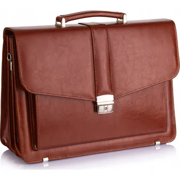 Pánská aktovka Pánská kožená aktovka / taška na dokumenty z pravé kůže TS11 hnědá