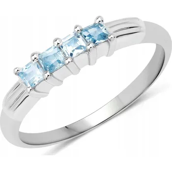 Prsten STŘÍBRNÝ PRSTÝNEK S MODRÝMI TOPAZY