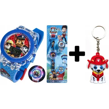 Hodinky Dětské Tlapková patrola patrola pro chlapce LED přívěsek marshall + PŘÍVĚSEK NA KLÍČE