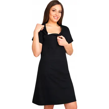 Dámská noční košile Košile pro kojící Przyszła Mama XXL bavlna krátký rukáv