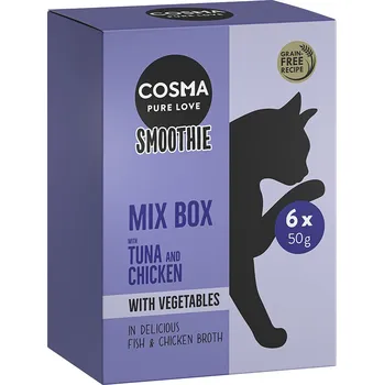 Krmivo pro kočku Cosma Smoothies 12 x 50 g - výhodné balení - míchané balení