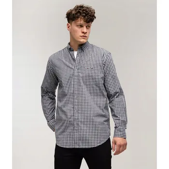 Pánská košile Lee Cooper pánská košile KOSZULA M NEW TENBY 39ZK GREY s dlouhým rukávem volného střihu bavlna velikost XXL