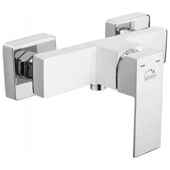 Vodovodní baterie Nástěnná sprchová baterie Laveo KVADRATO, stříbrná