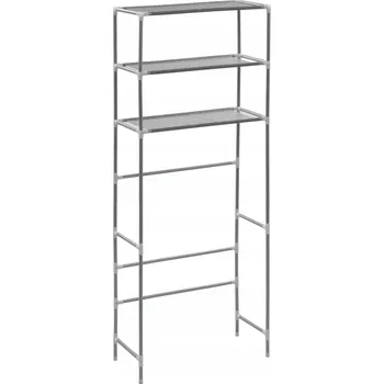 Koupelnový nábytek VidaXL 3-patrová koupelnová skříňka nad pračku stříbrná 69x28x169 cm