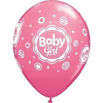 Balónek Latexové balónky Baby Girl růžové 28 cm 6 Ks