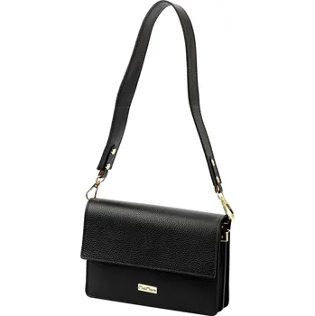 Kabelka MiaMore kabelka přes rameno z pravé kůže černá