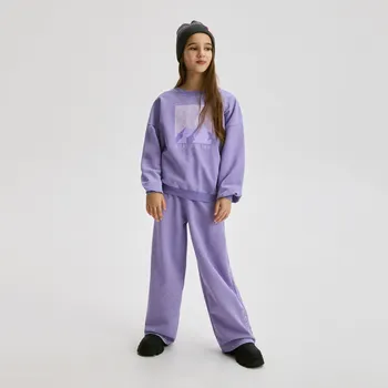 Reserved - Tepláky s potiskem - fialová - 102FG-45X - 102FG-45X-116