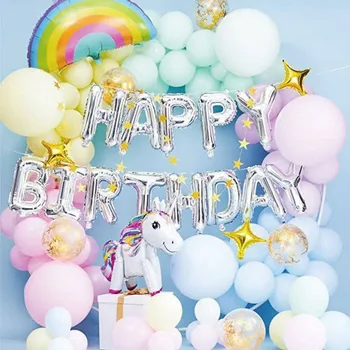 Přisada na vaření a pečení Balónková girlanda unicorn 142ks - Cakesicq | Cukrářské potřeby