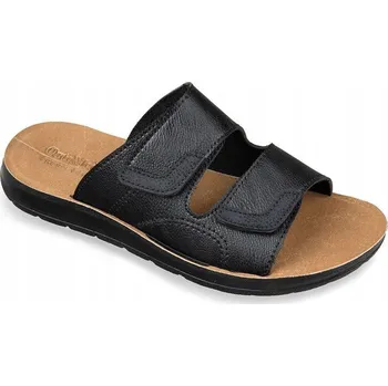 Pánské pantofle MJT pánské pantofle ortopedické černé na suchý zip velikost 46