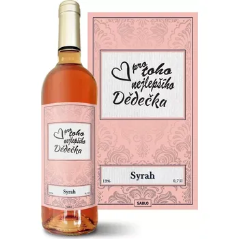 Víno Sablio Růžové víno Pro toho nejlepšího dědečka: 0,75 l