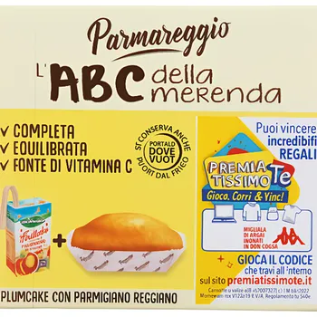 Parmareggio Svačinka s koláčem a ovocný nápoj