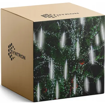 Vánoční světelný řetěz Syntron KM-300 padající rampouchy 3,2 m 144 LED bílé