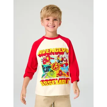 Sinsay - Tričko s dlouhými rukávyi Avengers - červená - 709FV-33X - 709FV-33X-98