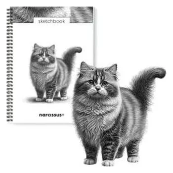 Set školních potřeb Szkicownik A4/50K na spirali - Kot