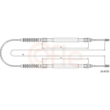 Lanko parkovací brzdy Lanko ruční brzdy COFLE 92.10.4725