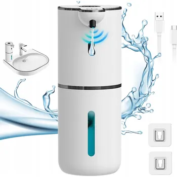 Dávkovač mýdla Bezkontaktní Dávkovač mýdla automatický 380 ml velký USB-C IR, na gel, bílý
