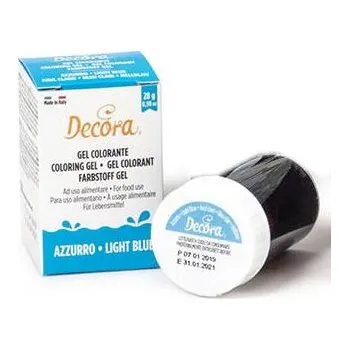 Přisada na vaření a pečení Gelová barva světle modrá 28g - Decora | Skvělé pro Váš domácí dort