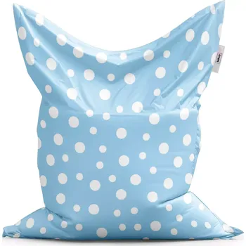 Sedací pytel Sablio Sedací vak Bílé puntíky na modré - 200x140 cm