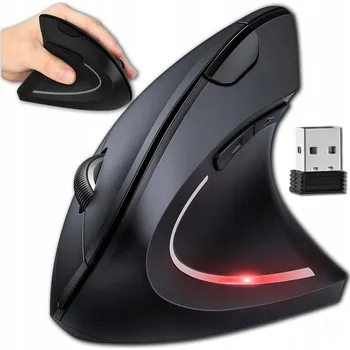 Myš Bezdrátová Myš Vertikální Ergonomická Myš 2.4GHz USB