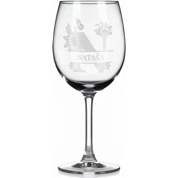 Sklenice Vínová sklenka s gravírovaným jménem – Nataša