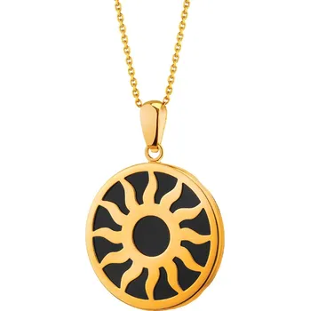 Přívěsek Zlatý přívěsek s onyxem - slunce - AP539-4670