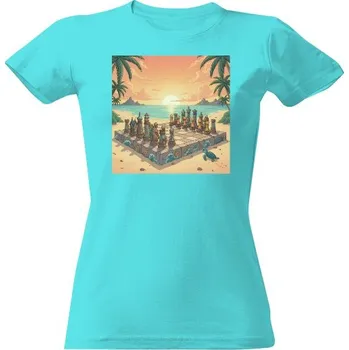 Dámské tričko Tričko s potiskem Partie při západu slunce2 dámské