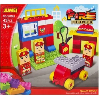 ostatní stavebnice Stavebnice Jumei 3+ HASIČI 43 dílků, 28x26 cm
